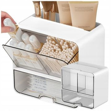 Verkgroup Zidni organizator s ladicom za pohranu kozmetike za kupaonicu, bijeli