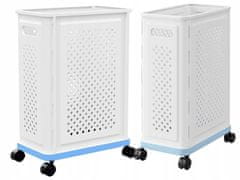 Verkgroup Košara za rublje ili pohranu na kotačima 55 cm bijela