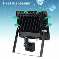 hurtnet LED reflektor 300W crni 6500K IP67 + senzor pokreta