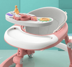 Tavalax 4 u 1 glazbena dječja hodalica – podesive visine, sklopiva, s funkcijama ljuljačke i stola za hranjenje