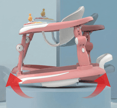 Tavalax 4 u 1 glazbena dječja hodalica – podesive visine, sklopiva, s funkcijama ljuljačke i stola za hranjenje