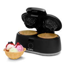 Champion Aparat za dvostruke zdjelice za vafle 1000 W crni