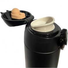 Northix Termos šalica od čelika 0,5 L, mat crna