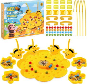 Netscroll Magnetna igra s pčelicama za djecu – zabavna igra hvatanja i koordinacije, FishBee