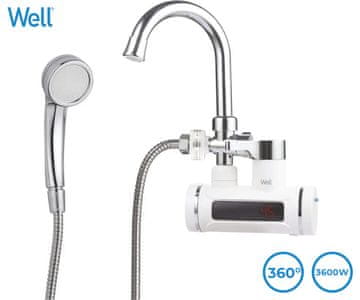 Well RAINFALL električna slavina za grijanje/ručni tuš, zidna, 3600 W