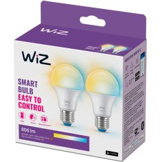 WiZ WiFi pametna LED žarulja E27 60W 806lm Toplo & hladno bijela 2 komada