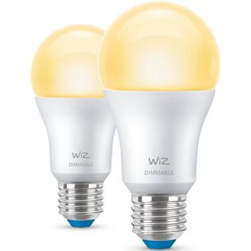 WiZ WiFi pametna LED E27 normalna 60W 806lm prigušljiva toplo bijela 2 komada