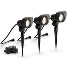 Philips Početni komplet reflektora toplo bijela 600 lm 3 komada, crna