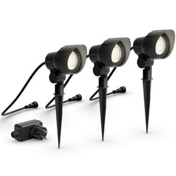 Philips Početni komplet reflektora toplo bijela 600 lm 3 komada, crna