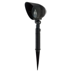 Northix Vanjski vrtni reflektor crne boje s toplim bijelim svjetlom i šiljkom za tlo