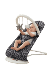 Tavalax Dječja ležaljka–ljuljačka, 3 položaja 21°/33°/45°, sklopiva, čelični okvir, odvojiva tkanina, s lukom za igračke, Leopard
