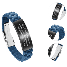 Nikcorp Muška narukvica od nehrđajućeg čelika s gravurom Te quiero, el mejor PAPA, crni podesivi remen, poklon za Dan očeva