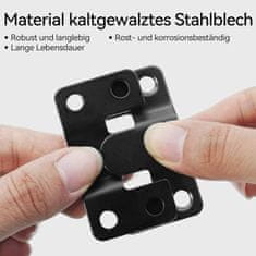 Nikcorp Namještajne kuke za slike, ogledala i plakate, Z-držači od nehrđajućeg čelika, crni, set 8 komada s vijcima, bešavna montaža