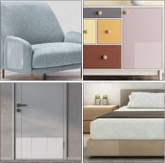 Nikcorp Zaštitna folija protiv grebanja mačaka, samoljepljiva prozirna zaštita za namještaj i zidove, 12 komada s 48 čavlića, PVC