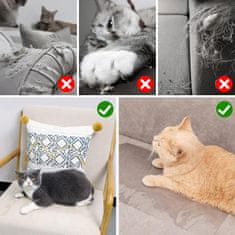 Nikcorp Zaštitna folija protiv grebanja mačaka, samoljepljiva prozirna zaštita za namještaj i zidove, 12 komada s 48 čavlića, PVC