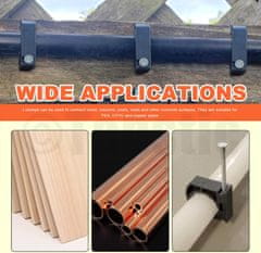 Nikcorp J-obujmice s čavlom za PEX cijevi i kabele, 1 inč, crne, set od 50 komada, držači za vodovodne i električne instalacije