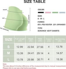 Nikcorp Sportske kratke hlače ženske bešavne push-up za jogu i fitness, visoki struk, prozračne, zelene, veličina M