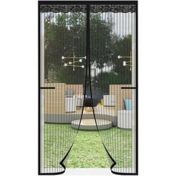 Nikcorp Magnetna mreža protiv komaraca za balkonska i terasna vrata, automatsko zatvaranje, poliester, crna, 75 x 210 cm