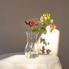 Nikcorp Staklena vaza za cvijeće dekorativna 2.4 L velika 25x14 cm prozirna od kvalitetnog stakla rustikalnog oblika za bukete