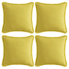 Nikcorp Ukrasne jastučnice 55x55 cm, set 4 komada, pamučne, žute s resicama, boho stil, 100% pamuk, dekorativne navlake za jastuke