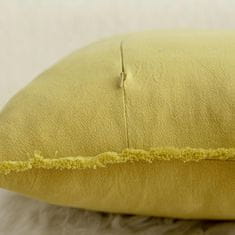 Nikcorp Ukrasne jastučnice 55x55 cm, set 4 komada, pamučne, žute s resicama, boho stil, 100% pamuk, dekorativne navlake za jastuke