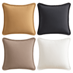 Nikcorp Pamučne dekorativne jastučnice 65x65 cm, set 4 komada, 100% pamuk, boho stil s resicama, razne boje, meke i izdržljive