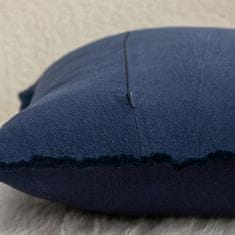 Nikcorp Jastučnice dekorativne pamučne 65x65 cm, set od 4 komada, tamnoplave, boho stil s resicama, 100% prirodni pamuk