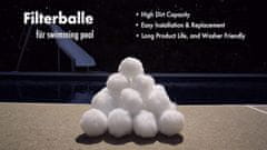 Nikcorp Filtracijske kuglice za bazen 1300 g zamjena za pijesak, uložak za pješčane pumpe, višekratne i perive, za bazene i akvarije
