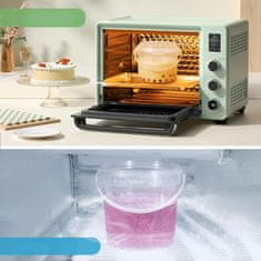 Nikcorp Plastična posuda za pohranu hrane s poklopcem 1,5 l, 10 komada, hermetička, bez BPA, prozirna, otporna na temperaturu