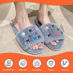 Nikcorp Metalne zakovice zvjezdice, šarene, 15 mm, set 151 komad, za ukrašavanje odjeće, obuće i kože, s iglom i kutijom