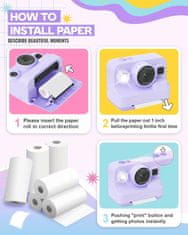 Nikcorp Termalni papir u rolama za dječje instant fotoaparate, set 10 komada, bez BPA, 7 m, crno-bijeli ispis, za 650 fotografija