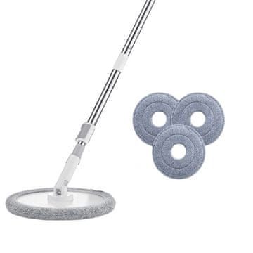 HOME & MARKER® Vrtljivi mop s 360° glavom, mikrovlakna i podesiva drška za teško dostupna mjesta | TIDYBROOMOP