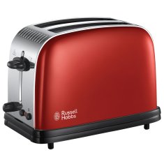 Russell Hobbs Toster za 2 kriške crveni 1100 W s brzim tostiranjem