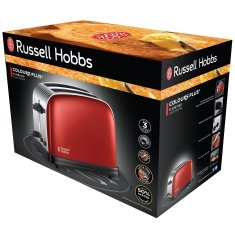 Russell Hobbs Toster za 2 kriške crveni 1100 W s brzim tostiranjem