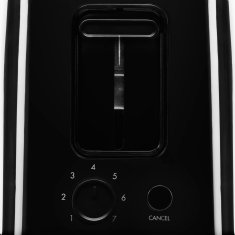 OBH NORDICA Kompaktni crni toster za 2 kriške s funkcijom zaustavljanja