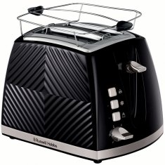 Russell Hobbs Crni teksturirani toster 850 W za 2 kriške s 6 razina