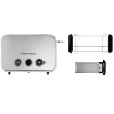 Russell Hobbs Titanium toster za 2 kriške s dugim utorima i 6 razina