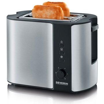 Severin Toster od brušenog nehrđajućeg čelika za 2 kriške s grijačem