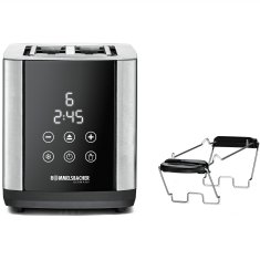 Rommelsbacher Toster od nehrđajućeg čelika 850 W s LED zaslonom i dodirom