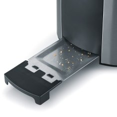 Severin Toster od brušenog nehrđajućeg čelika za 2 kriške s grijačem