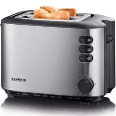Severin Toster od nehrđajućeg čelika 850 W za 2 kriške s rešetkom
