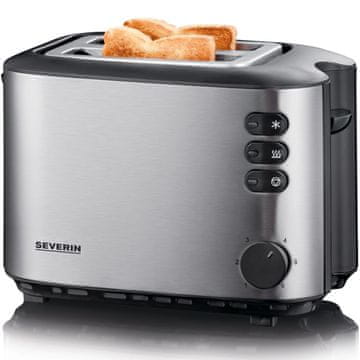Severin Toster od nehrđajućeg čelika 850 W za 2 kriške s rešetkom