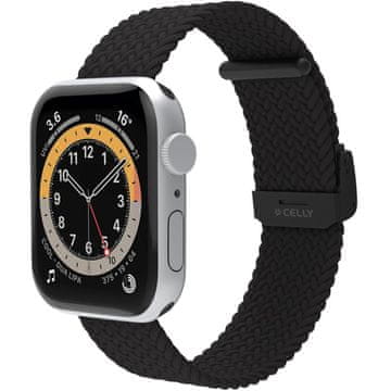 CELLY Narukvica za Apple Watch 42/44/45mm Pletena Crna