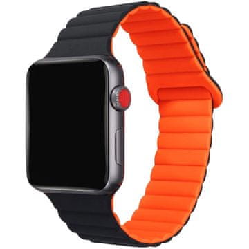 CELLY Narukvica za Apple Watch 42/44/45mm magnetska crna/narančasta