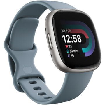 Fitbit Pametni fitness sat s GPS-om, vodopadno plava/platinasta