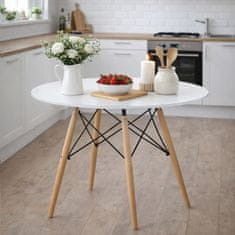 Aga Blagovaonski stol 80 cm Bijeli