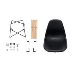 Aga 2x Stolice za blagovaonicu Crna