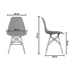 Aga 2x Stolice za blagovaonicu Crna