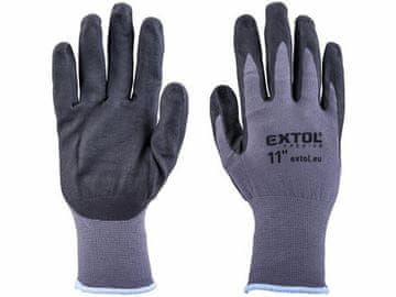 Extol Premium Vrtne rukavice 8856683 najlonske rukavice, bešavne, poluumočene u nitril, veličina 11"