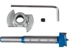 Extol Craft Rezači-vezači čvorova 902003 glodalo, za drvo s graničnikom dubine, set od 5 komada, 15-20-25-30-35 mm, s SK oštricama
